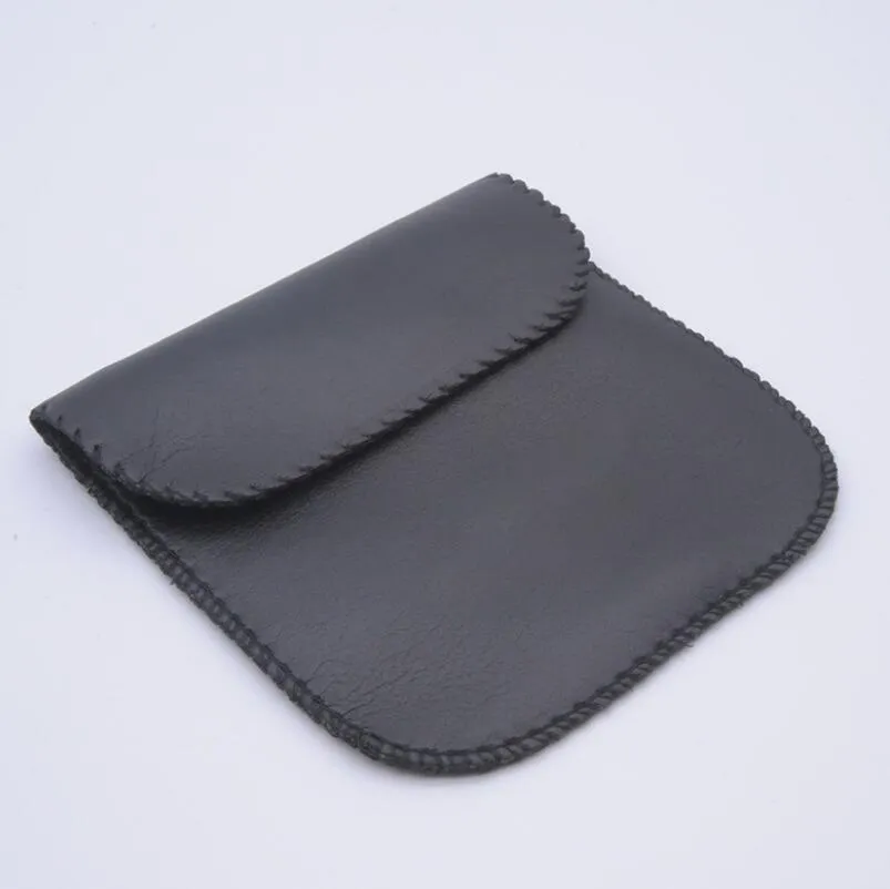 Wholesale New Fashion Black Color Headphone Earphone USB Cable Leather Pouch Carry Case Bag LX3940