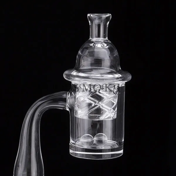 Set Quartz Banger + Cyclone Carb Cap + Insert Quartz Balls OD 30mm quarzo banger nail 10mm 14mm 18mm per pipe ad acqua in vetro Bong in vetro