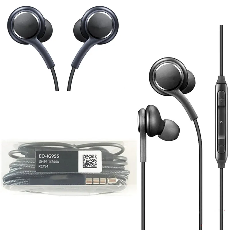 Per Samsung Galaxy S8 S8 Plus Auricolare cablato In Ear Auricolari audio stereo Controllo del volume per S6 S7 Note 8 Auricolare senza logo