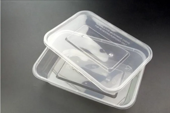 750ML 비 독성 Ec0 친절한 PP 처분 할 수있는 도시락 플라스틱 소풍 식사 상자 덮개 SN1263를 가진 고품질 패스트 푸드 상자