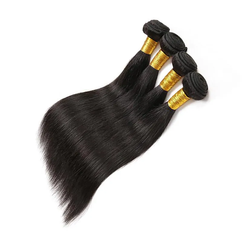 Brésilien Droite Cheveux Humains 3 Bundles Pas Cher Brésilien Vierge Cheveux Armure Non Transformés Couleur Naturelle Vierge Extensions de Cheveux Humains316r