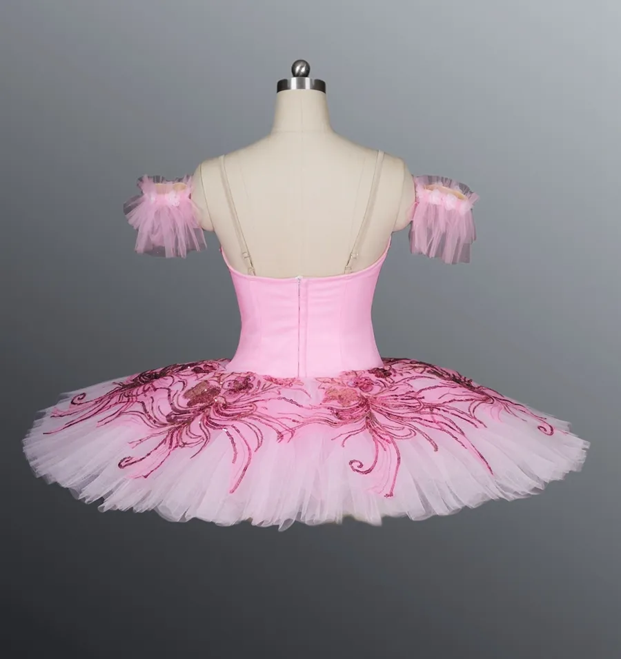 Tutú para Ballet y Danza - Falda de Tul para Niña y Mujer Color Rosa con  Brillantitos Strass