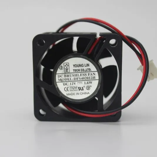 Den ursprungliga 4cm 4020 12V 1.6W DFS402012H Yonglin 2 Line Fan