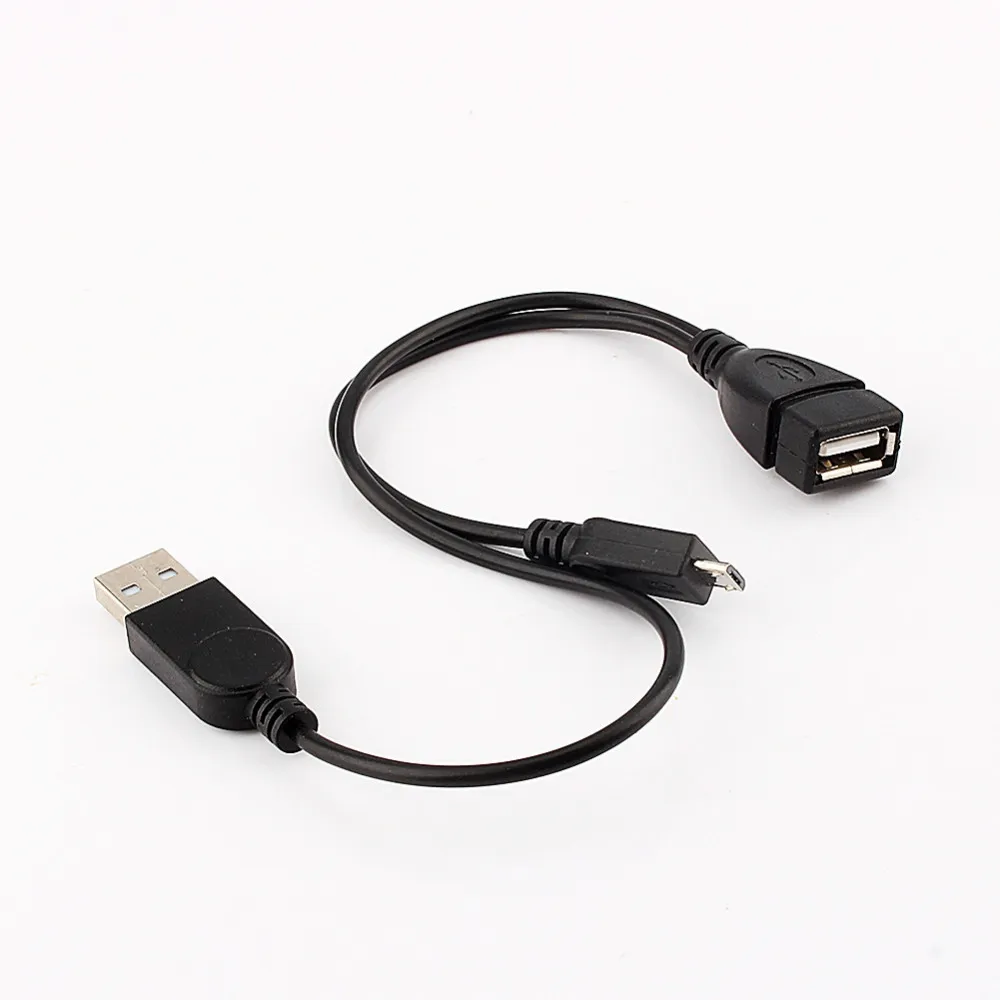 Câble Micro USB hôte OTG avec alimentation USB câble USB mâle femelle pour tablette pc pour Android universel livraison gratuite