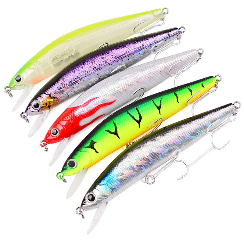 Merk Klassieke ABS Plastic Minnow Laser Aas 2 BKB Haken 145 cm 25g Zoutwatervissen Crankbaits Bass Wobbler lokken4181143