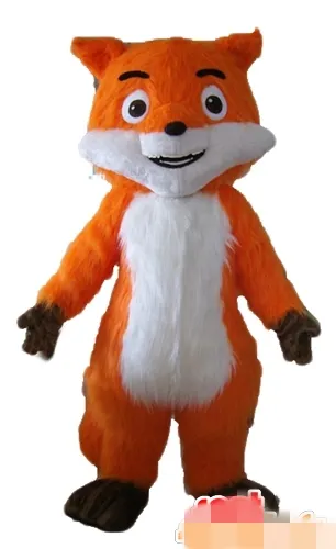 Alta qualidade Real Pictures Deluxe orange raposa traje da mascote adulto tamanho frete grátis