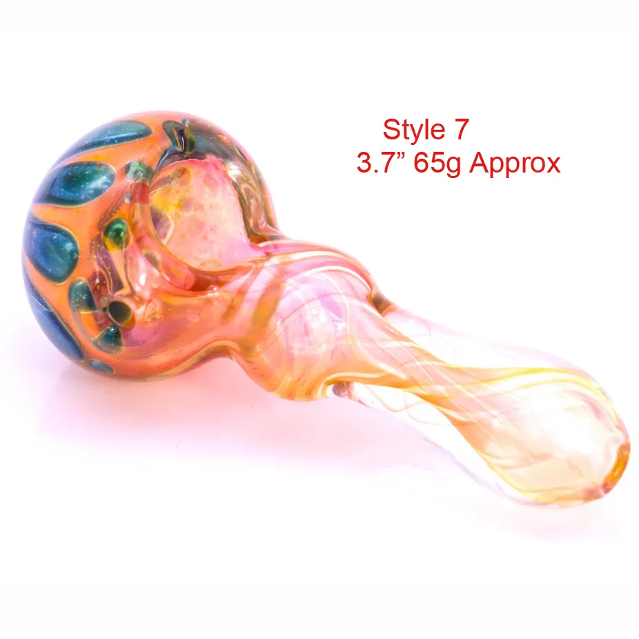 Glass Spoon Pipes 21 stili pipa in vetro fumare pipe fatte a mano I colori possono variare 3,5