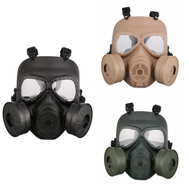 M40 Dubbele Ventilator Gas Masker CS Filter Paintball Helm Tactische Leger Capacetes De Motociclista Guard FMA Cosplay11667