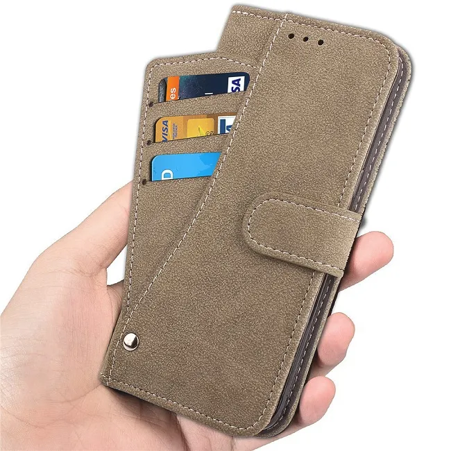 Portefeuille rotatif Flip Housse en cuir PU avec pochette pour fentes pour cartes pour iphone XS Max XR X 8 7 Samsung S8 S9 S10 Plus S10e Note 9