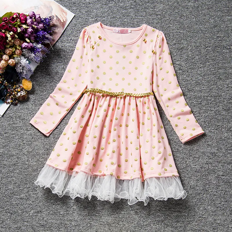 Robe d'hiver à manches longues pour filles, Costume en Tulle pour filles, vêtements décontractés pour enfants de 2 3 4 5 6 ans, robes 4272485