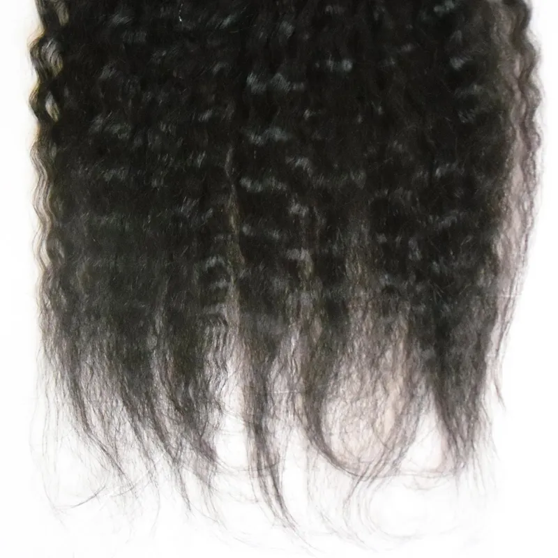 9 Pçs / lote Malaysian Kinky Reta Virgem Clipe de Grosso em Extensão de Cabelo Natural 120g Clipe Yaki Grosseiro em Extensões de Cabelo Humano