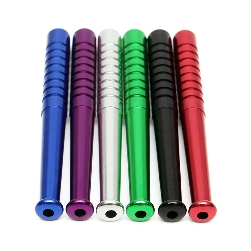 Baseball Bat Straight Type Tobacco Smoking Pipes 78mm 55mm Torch Pipe Metal Bong Smoking Pipes Colorful