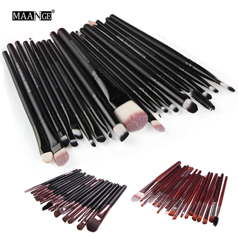 Make-up borstels set 20 stks MAANGE ogen oogschaduw eyeliner wenkbrauw lip professionele make-up borstel kit cosmetische schoonheid tools