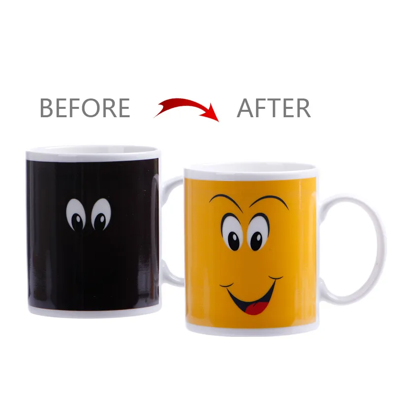 301-400ml Constellation Coffee Mug Star Sign Magic Mug Cup Change Color Tea Coffee Water Cup Cool Heat Changing Color Ceramic Cups WX9-528