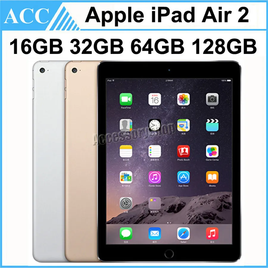 تم تجديده الأصلي Apple ipad Air 2 iPad 6 WiFi الإصدار 16GB 32GB 64GB 128GB 9.7 بوصة TRIPLE CORE A8X Tablet PC DHL 1PCS