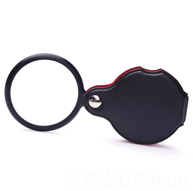 Portable Mini Noir 50mm 10x Main-Tenir Lecture Loupe Loupe Lentille En Verre Pliable Bijoux Boucle Bijoux Loupes SN1299