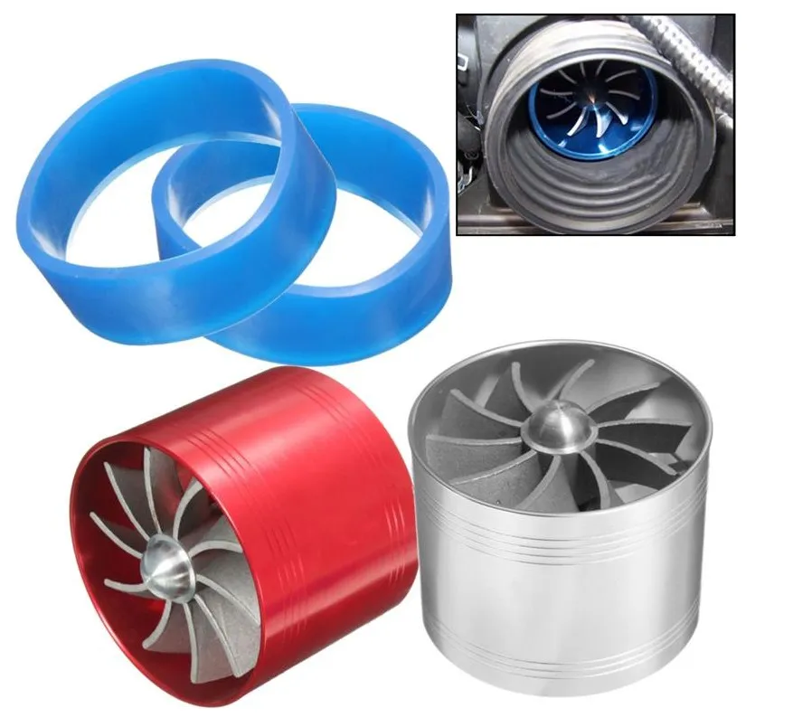 Universal 64.5mm x 50mm Car Air Filter Intake Fan Fuel Gas Saver Supercharger For Turbine Turbo Charger Turbocharger