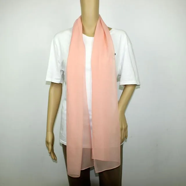 girl women solid plain mulberry georgette Silk Scarf long Scarves Neckerchiefs gift accessory 200*65cm #4081