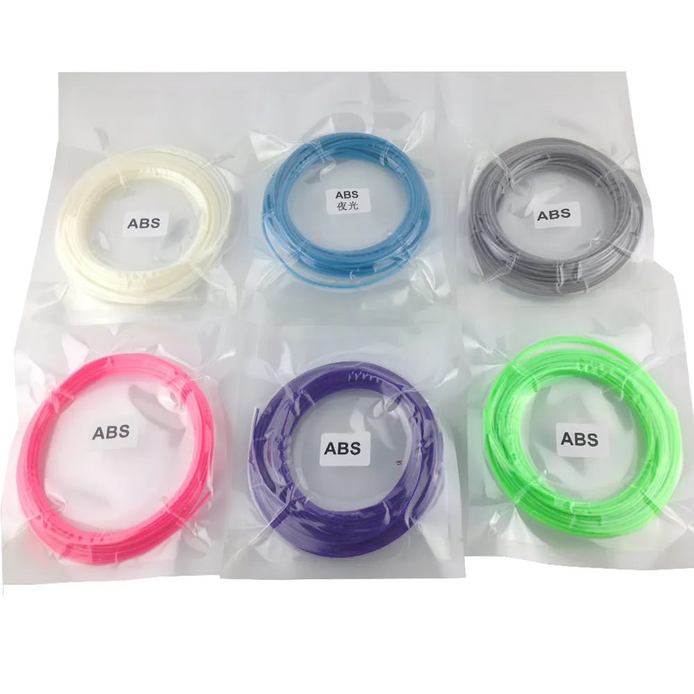 DHL/FedEx Free / BAG 3D Printer Pen Filament ABS/PLA 1.75mm 3D Printing Pen Material 10M / Pack