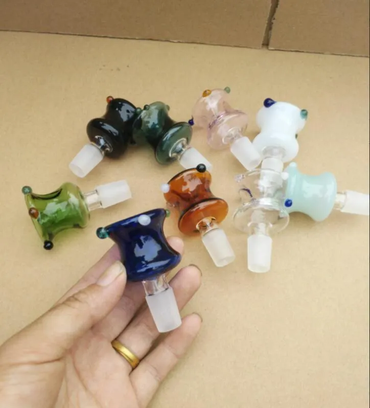 Coloured new bubble cannon head Wholesale Glass Bongs Accessories, Glass Water Pipe Smoking, 