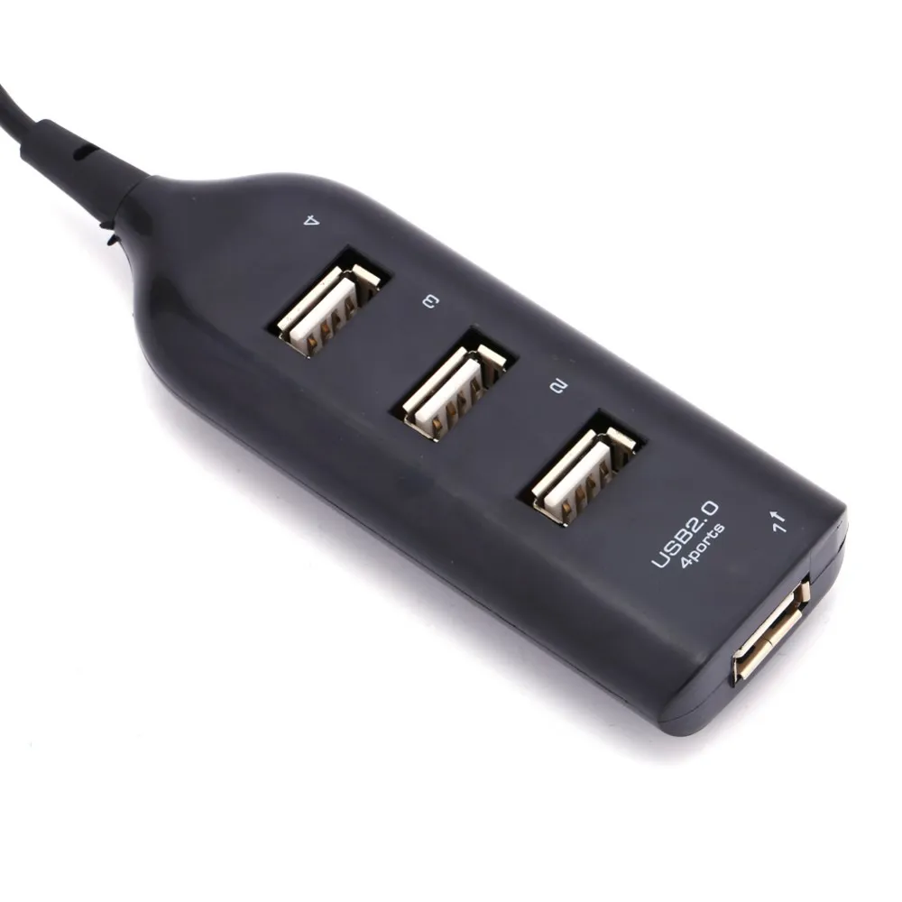 Mini 4 Port USB 2.0 Hub Switch Charger USB Flitter Cable للكمبيوتر المحمول PC Win95/98/2000/ME/X Computer Periperals Accessories