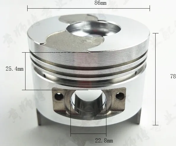 Kolbenbaugruppe 86 mm für KAMA KIPOR 186F Diesel-Fräszylinder 5 kW Generatorkolbenbaugruppe mit Ringstift-Clip-Umbausatz