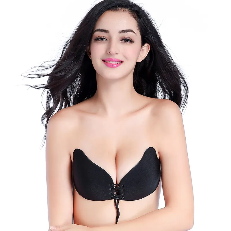 Women Underwear Invisible Bra Stick Gel Silicone Push Up Gather Bras Self Adhesive Strapless Bandage Backless Solid Bra