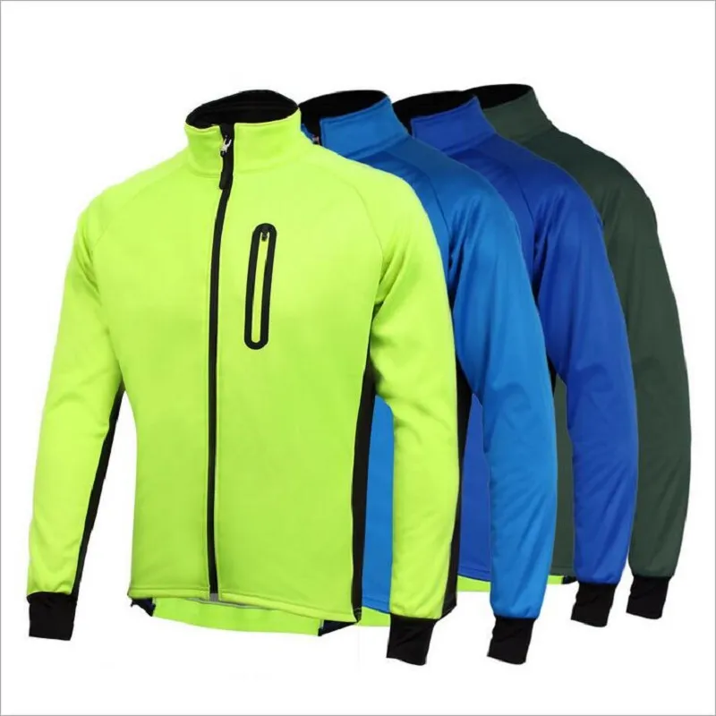 남성 Ropa Ciclismo Cycling Jackets 방풍 방수 코트 따뜻한 그린 파란 봄 가을 겨울 자전거 의류