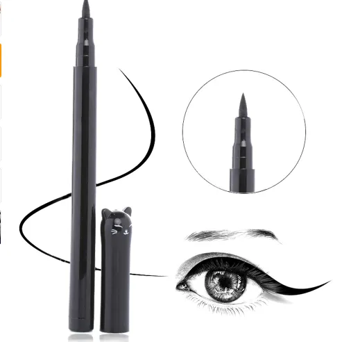 1 pc New Beauty Cat Style Black Long-Lindo À Prova D 'Água Líquido Eyeliner Eyeliner Liner Pen Lápis Maquiagem Ferramenta Cosmética