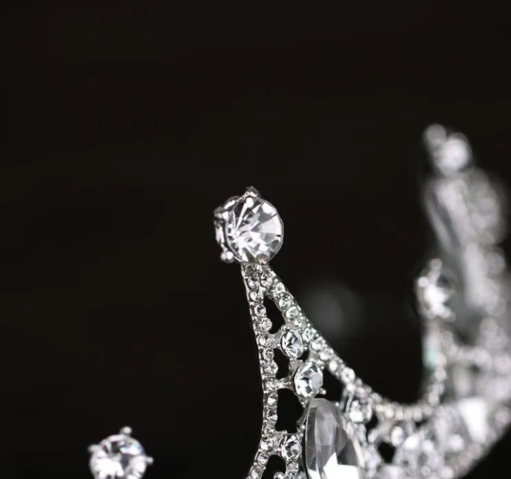 Prinses Silver Diamond kroon bruidskroon trouwjurk bruiloft accessoires7398385