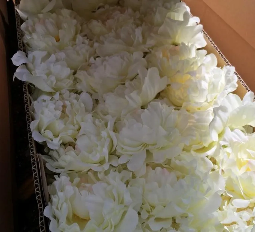 人工花シルクの牡丹花headsウェディングパーティーの装飾用品シミュレーション偽の花の頭の家の装飾wholessal8852637