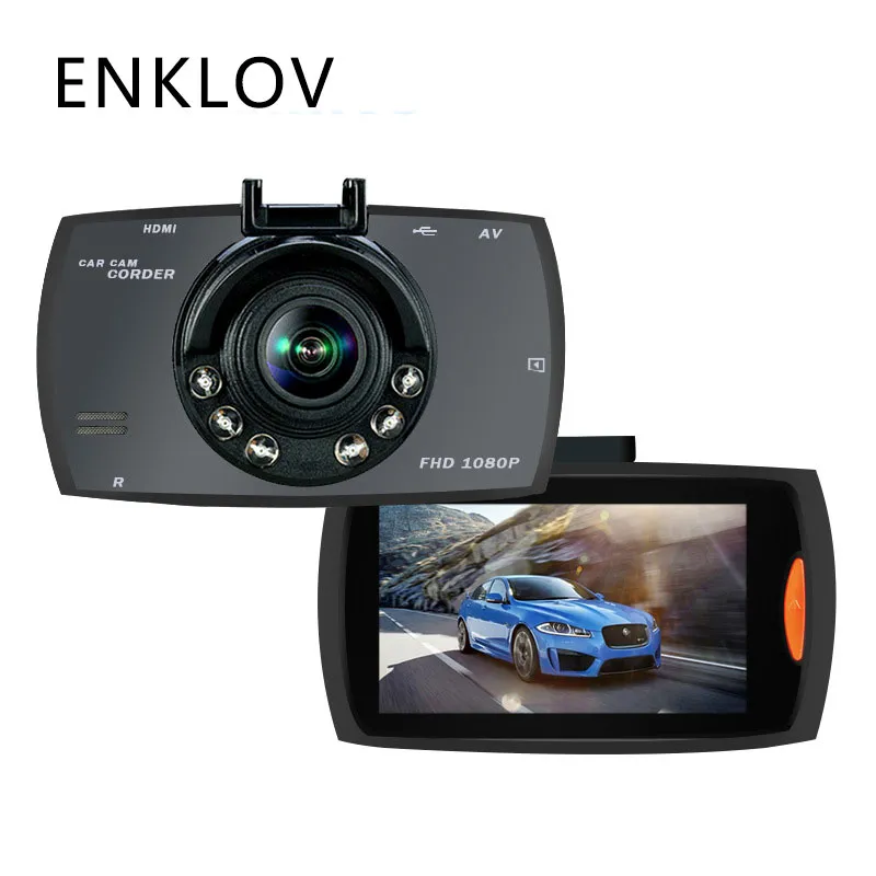 ENKLOV LCD Car Dvr La nuova macchina fotografica 100 grandangolare Car-detector Hidden Driving Recorder 1080P HD Cam Night Vision Dash Cam