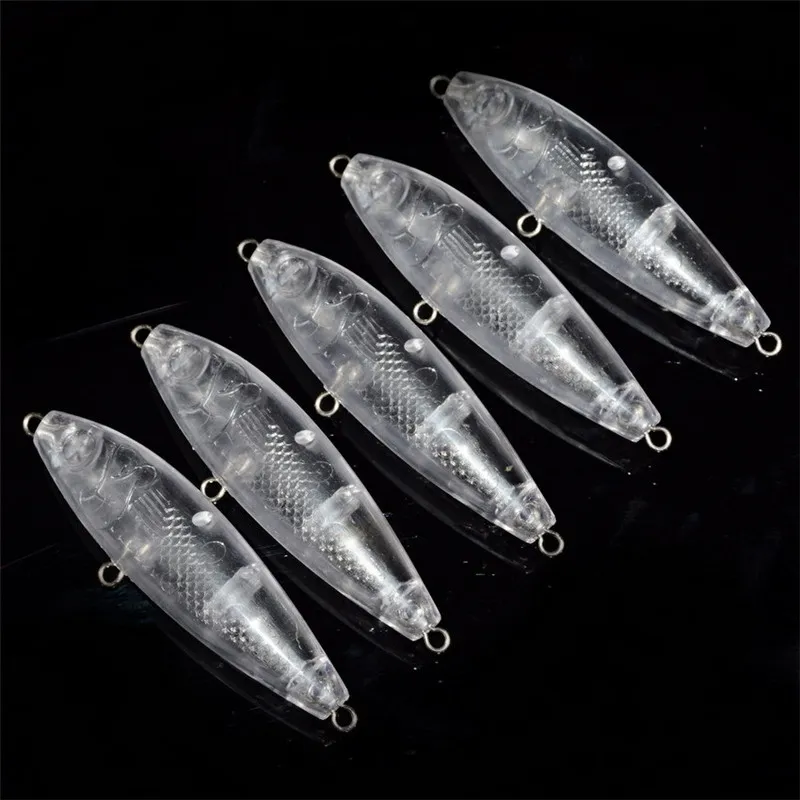ABS plast UNPAINTED FISH VIB Fiske Lure 9cm 11.2G Transparent embryo Färskvatten Swimbaits DIY Färg Blank Baits Tillbehör