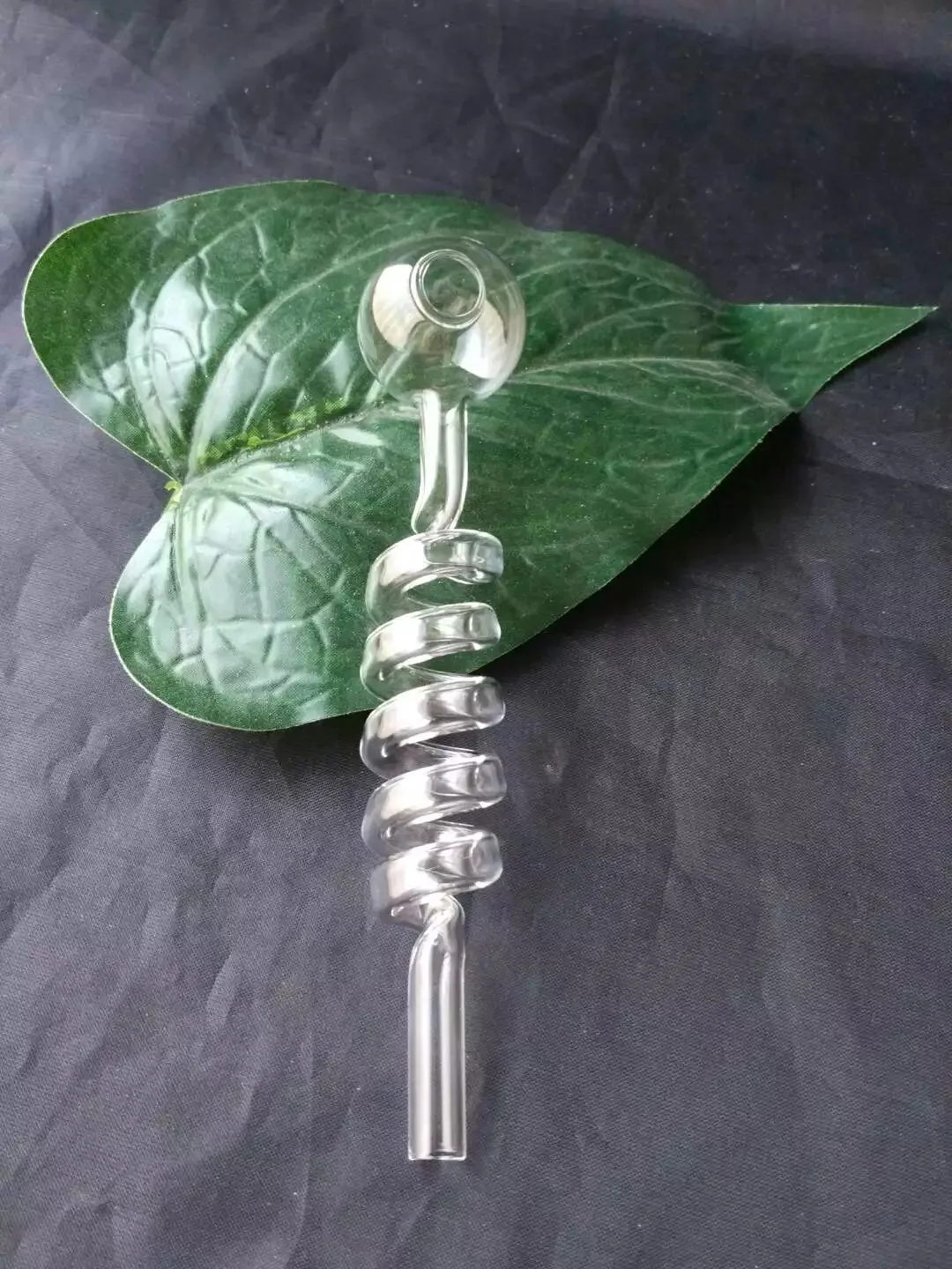 Pot en spirale transparent Bangs en verre en gros Brûleur à mazout Tuyaux d'eau en verre Rigs Smoking Free