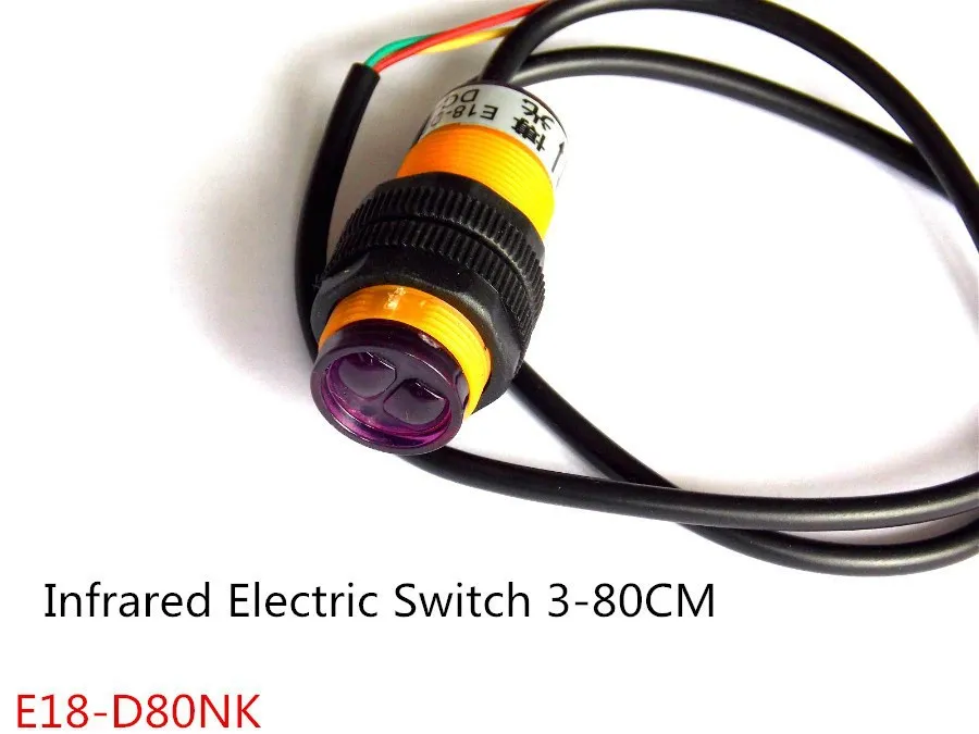 E18-D80NK fotoelektrik anahtarı Işık sensörü Kızılötesi engellerden kaçınma dağınık yansıma sensörü 5 V normalde açık 80 cm ayarlanabilir