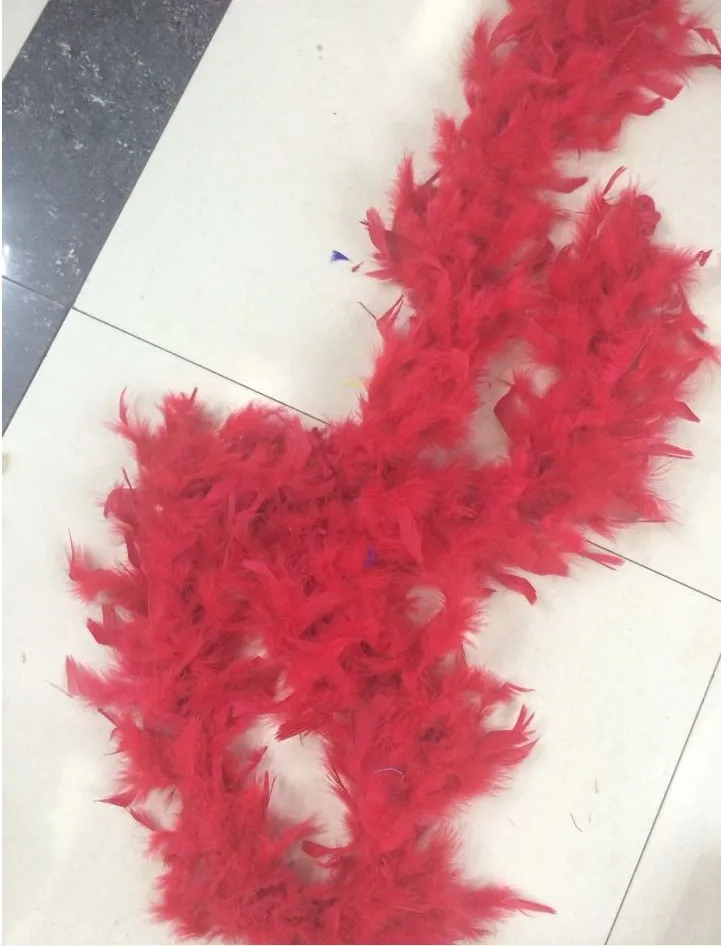 Glam Flapper Dance Fancy Dress Costume Accessory Feather Boa Sjaal Wrap Burlesque Feather Boa 200cm Turkije Veer Boa Strip vele kleuren