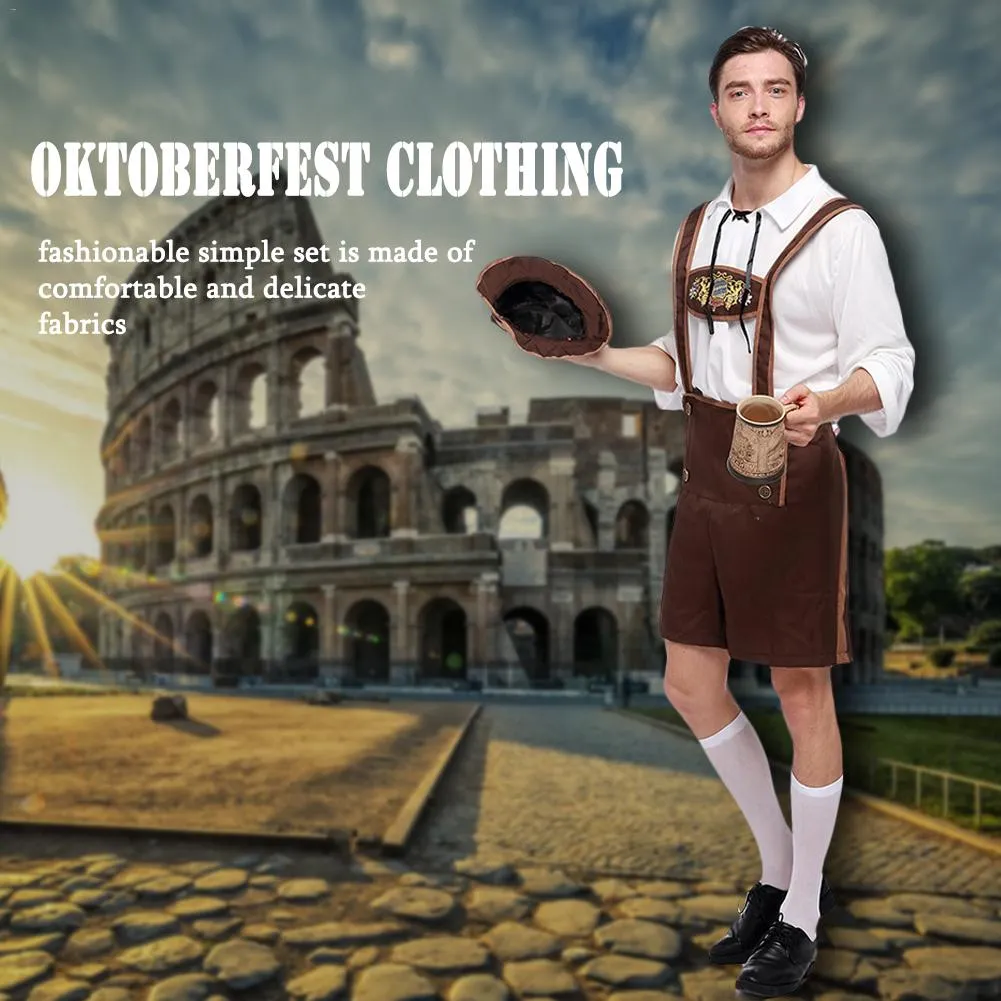 DHgate Mens Bavarian Oktoberfest Costume German Beer Festival Fancy Dress Apparel