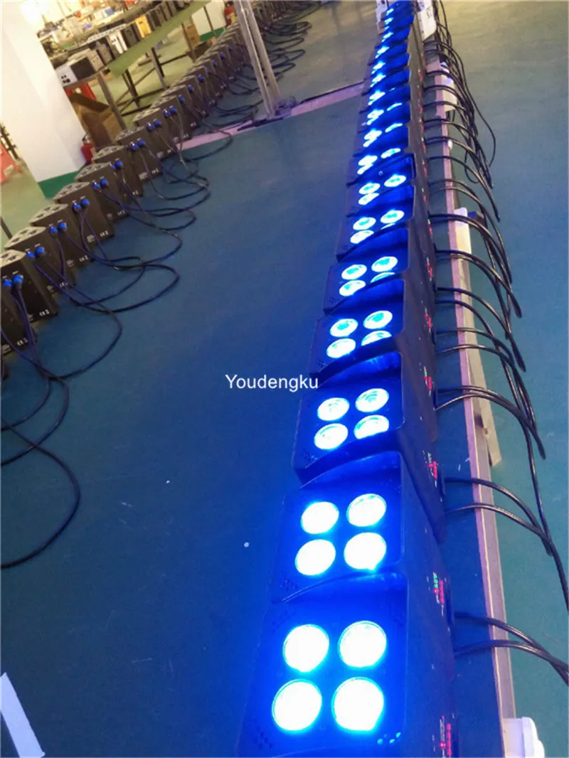 6 Enhet vägväska RGBWA UV Uppladdningsbart batteri LED PAR CAN LIGHT 4 * 12W Wireless DMX LED UP Lights WiFi Wireless LED par kan lätta