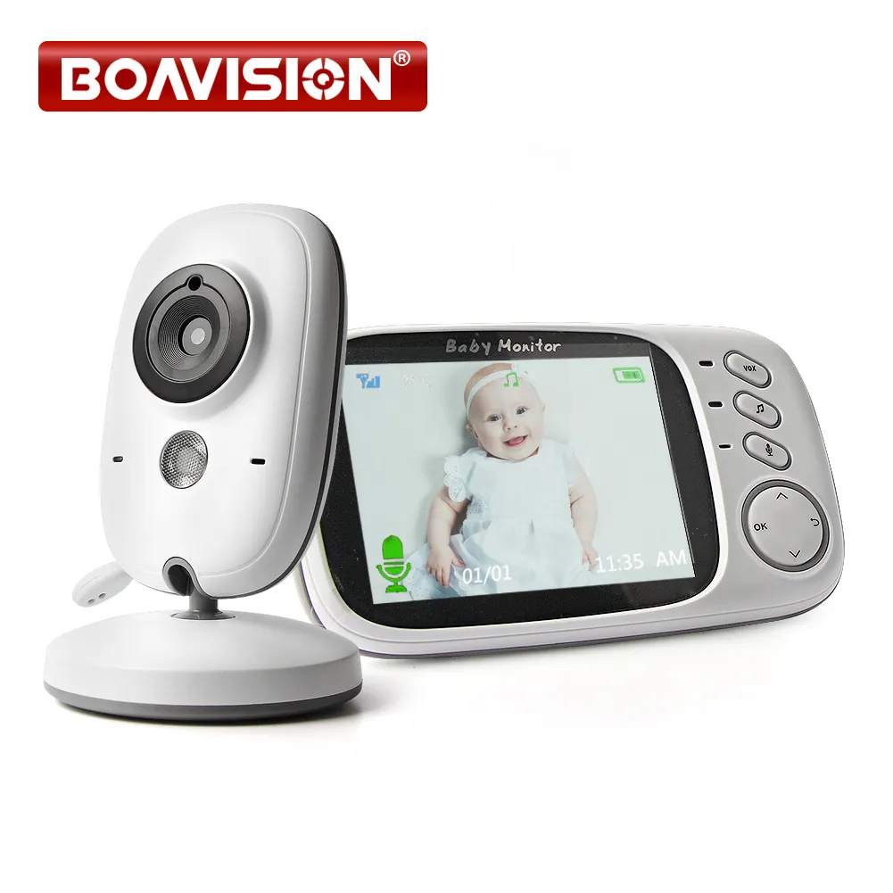 VB603 Video Baby Monitor 2.4g Wireless med 3,2 tum LCD 2 Way Audio Talk Night Vision Surveillance Security Camera Babysitter