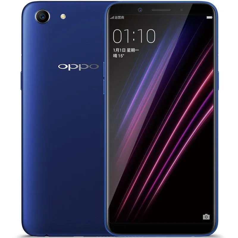 Original Cell Phone OPPO A1 4G LTE 3GB RAM 32GB ROM MT6763T Octa Núcleo Android 5.7 polegadas tela cheia 13.0MP face ID Smart Mobile Telefone