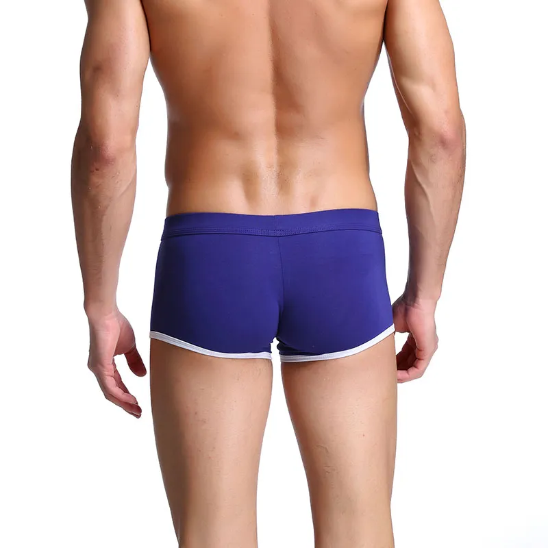 Nouveauté hommes Boxer slips Shorts caleçons drôle Gay Sissy taille mince culotte respirant trou évider sous-vêtement BoxerShorts sous-vêtements