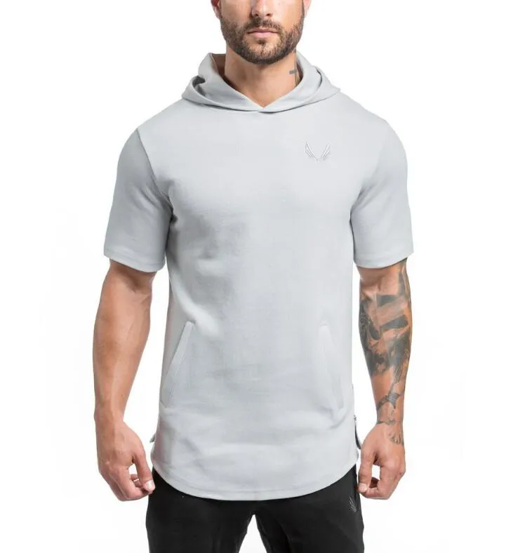 Marque Designer-Mens Jogger Hoodie T-shirt À Manches Courtes Nouvelle Mode Coton Casual Hommes Chemise Pour Zipper Pull Survêtement