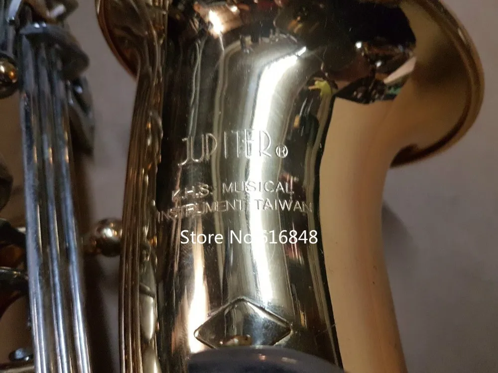 New JUPITER JAS 669-667 Brand Musical Instrument Alto Eb Tune Saxophone Gold Lacquer Body Silver Plated Key Sax With Case