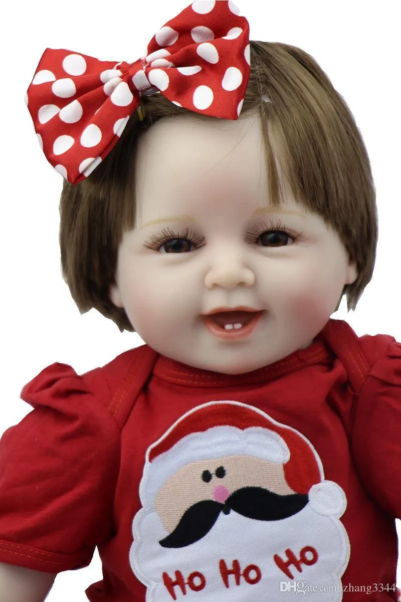 Compra online de Novo estilo bebê reborn boneca macio vinil pano corpo  recheado 18 ''46 cm boneca realista bebês recém-nascidos brinquedo para  presentes de aniversário da criança