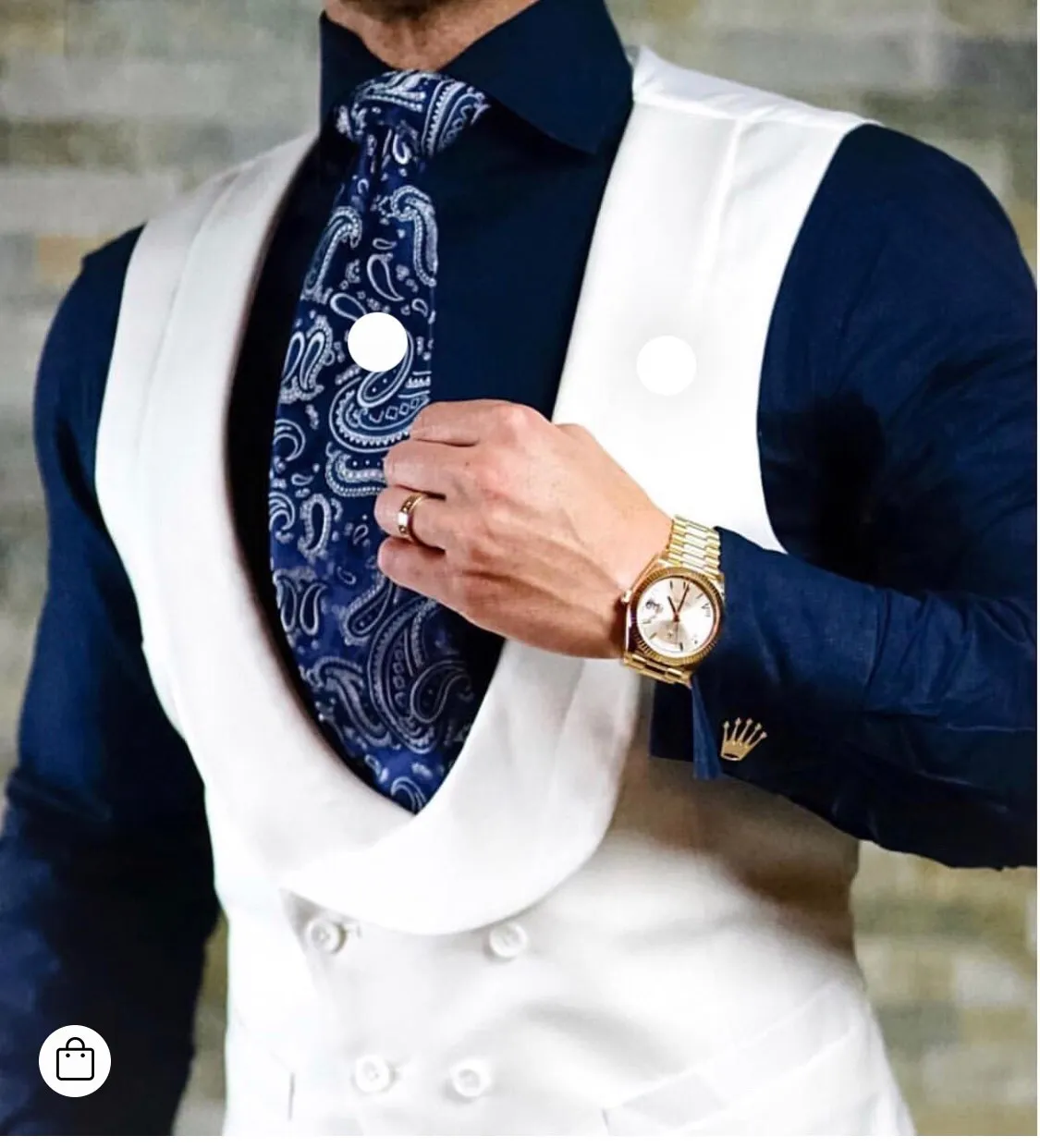 Double Breasted V Neck Man Vests Vogue Style Mens Waistcoat tailor slim fit Vests Prom Wear for men NO:03