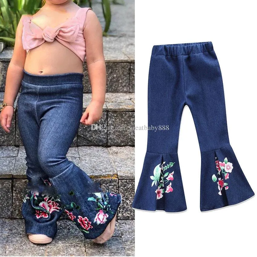 Children Flare Pants INS Boot Cut Pant Denim Trousers Girls Flare Pants  Kids Jeans Boutique Clothing 5 Styles C3467 From 7,32 €
