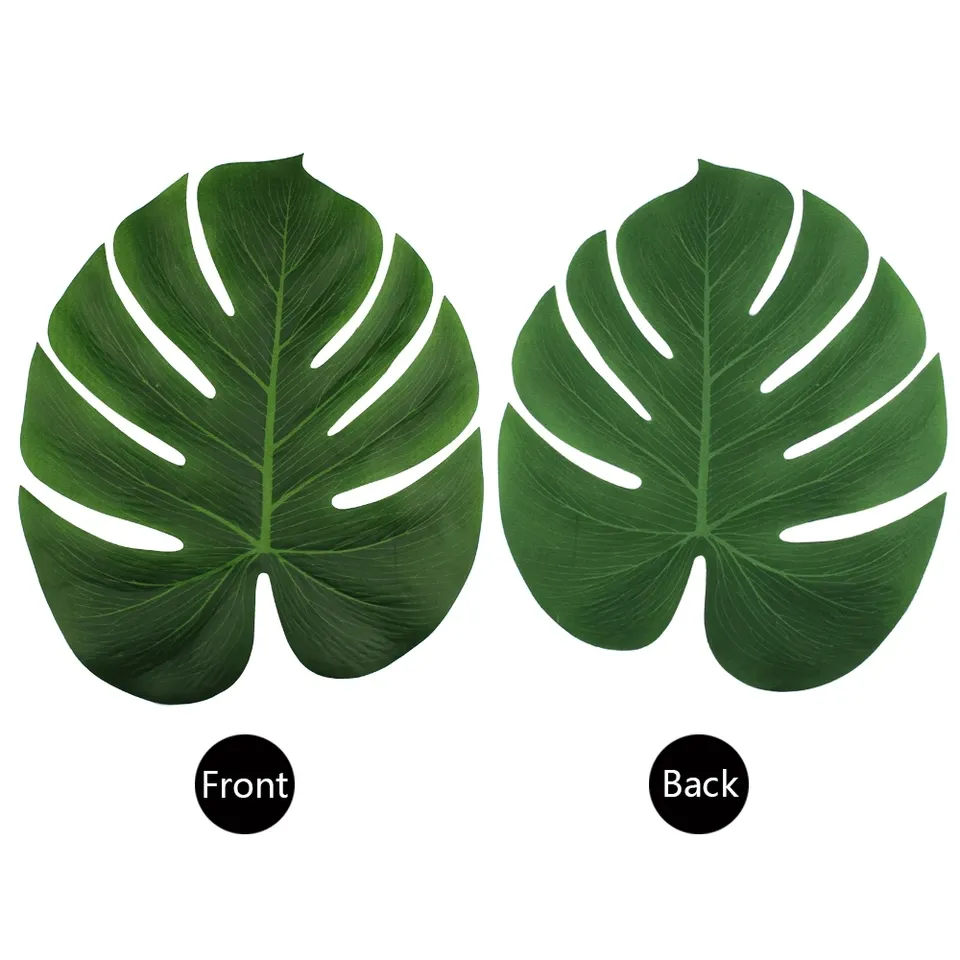 Amosfun 20 Pçs 5 Simulação De Festa Planta Escura Selva De Tartaruga  Tropical Para Folhas Monstera Falso Tema De Palma Decorações Luau Planta  Folha Plantas Escritório Casa Havaí