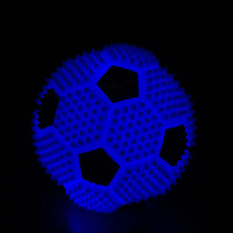 Novelty Lighting Elastic Vent Ball Led Luminescence Children Creative Toys Press Sounding Plush Football Design Multi Color Toy