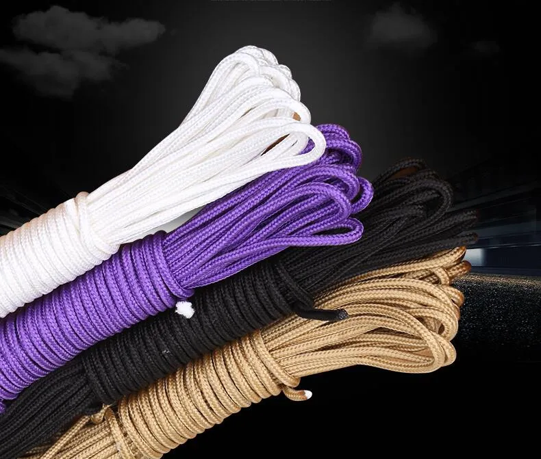 10-50 Meters Nylon Rope for Magnet Fishing Dia. 2-10mm Outdoor Binding Home  Drying Water Proof Durable Rope Knitting Material Tool