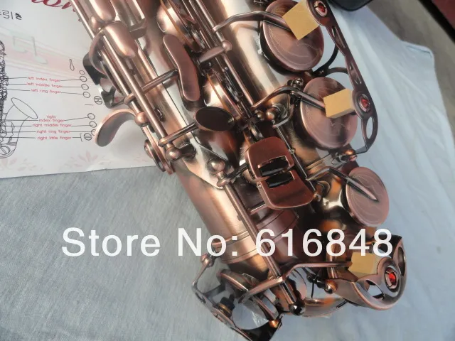 Saxophone Alto en cuivre Archaize rouge Unique, réglage Eb, Instruments de musique de haute qualité, E plat avec étui, embout, livraison gratuite